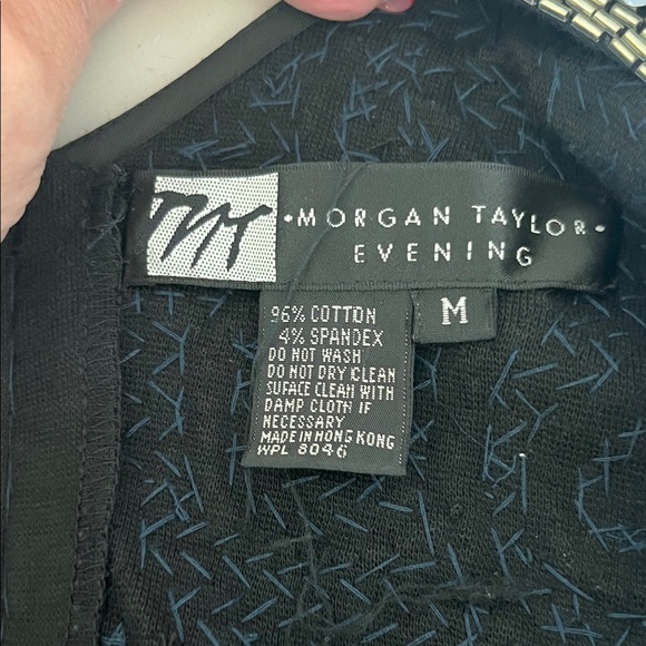 Morgan Taylor evening Sequin Silver and Black Dress - Picture 10 of 10
